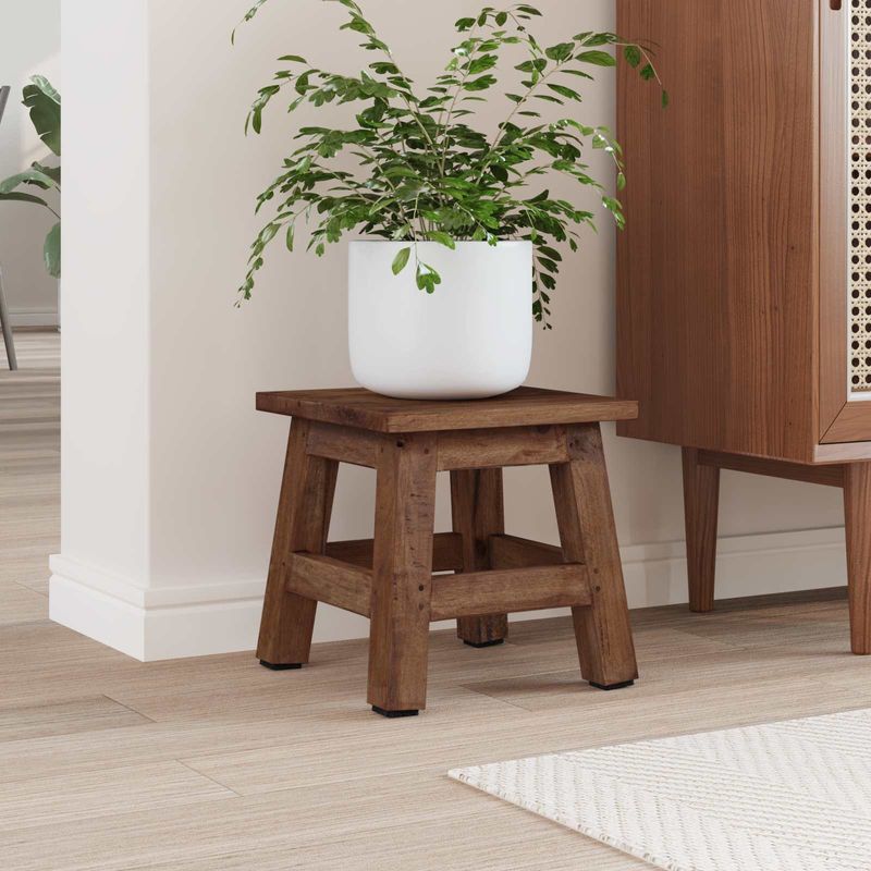 Casa si Gradina - Mobilier - Scaune si fotolii - Tabureti - Taburet natural 26 x 26 x 26 cm Lemn de mahon - Infinity.ro