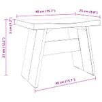 Casa si Gradina - Mobilier - Scaune si fotolii - Tabureti - Taburet natural 40 x 25 x 31 cm Lemn de mahon - Infinity.ro