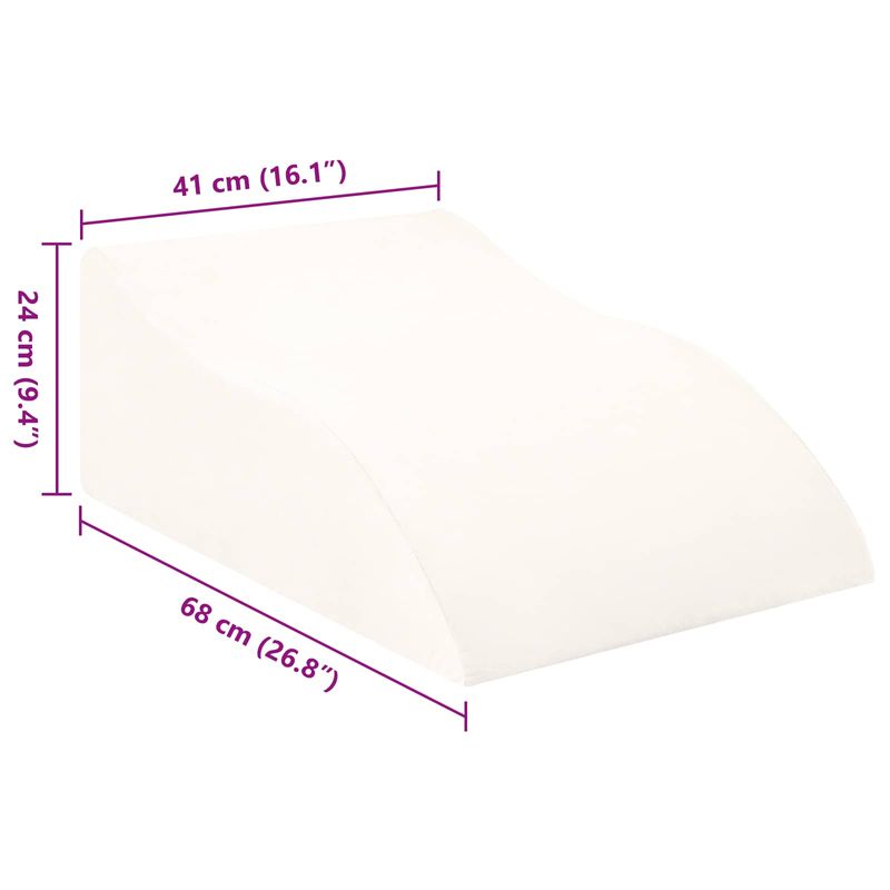 Casa si Gradina - Textile si covoare - Perne si pilote - Perne - Perna pentru Picioare Alb 68 x 40 x 18 cm - Infinity.ro