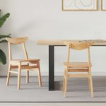 Casa si Gradina - Mobilier - Scaune si fotolii - Scaune - Scaune de dining 2 pcs natural 42 x 47.5 x 81 cm - Infinity.ro