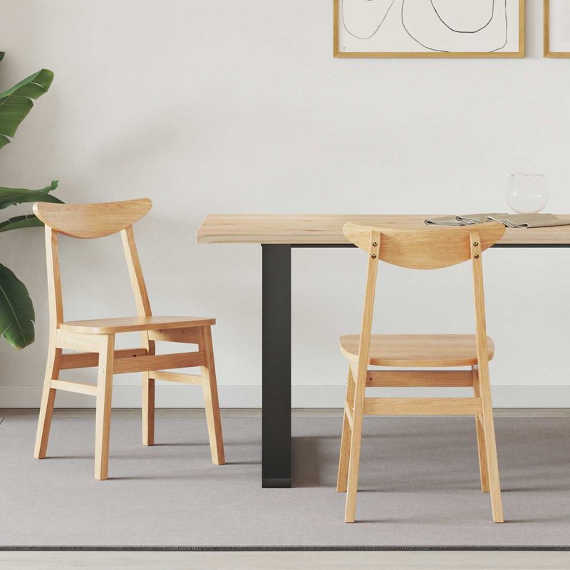 Casa si Gradina - Mobilier - Scaune si fotolii - Scaune - Scaune de dining 2 pcs natural 42 x 47.5 x 81 cm - Infinity.ro