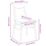 Casa si Gradina - Mobilier - Scaune si fotolii - Scaune - Scaune de dining 2 pcs natural 42 x 47.5 x 81 cm - Infinity.ro