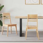 Casa si Gradina - Mobilier - Scaune si fotolii - Scaune - Scaune de dining 2 pcs natural 43 x 54 x 89 cm - Infinity.ro