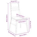 Casa si Gradina - Mobilier - Scaune si fotolii - Scaune - Scaune de dining 2 pcs natural 43 x 54 x 89 cm - Infinity.ro
