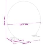 Casa si Gradina - Gradina si terasa - Decoratiuni exterior - Arcade - Arc de nunta Auriu 220 x 45 x 200 cm Otel - Infinity.ro