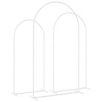 Casa si Gradina - Gradina si terasa - Decoratiuni exterior - Arcade - Arc de nunta 3 pcs Alb Otel - Infinity.ro