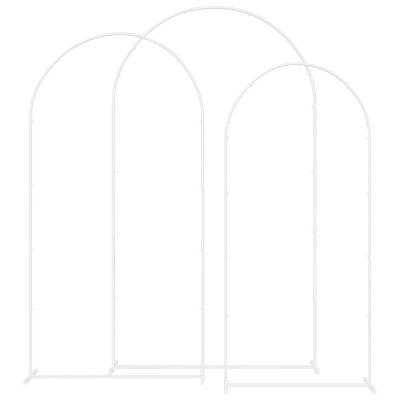 Casa si Gradina - Gradina si terasa - Decoratiuni exterior - Arcade - Arc de nunta 3 pcs Alb Otel - Infinity.ro