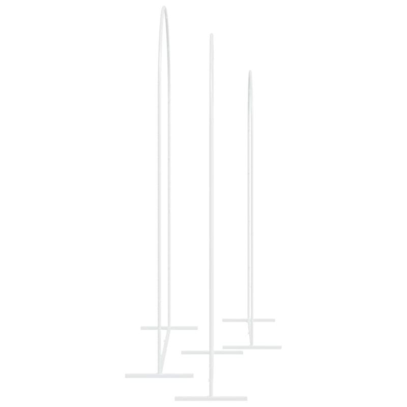 Casa si Gradina - Gradina si terasa - Decoratiuni exterior - Arcade - Arc de nunta 3 pcs Alb Otel - Infinity.ro