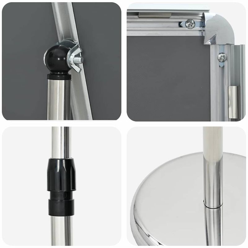 Casa si Gradina - Decoratiuni - Pereti despartitori si paravane - Panouri pentru Targuri Argintiu 25 x 25 x 125 cm Aluminiu - Infinity.ro