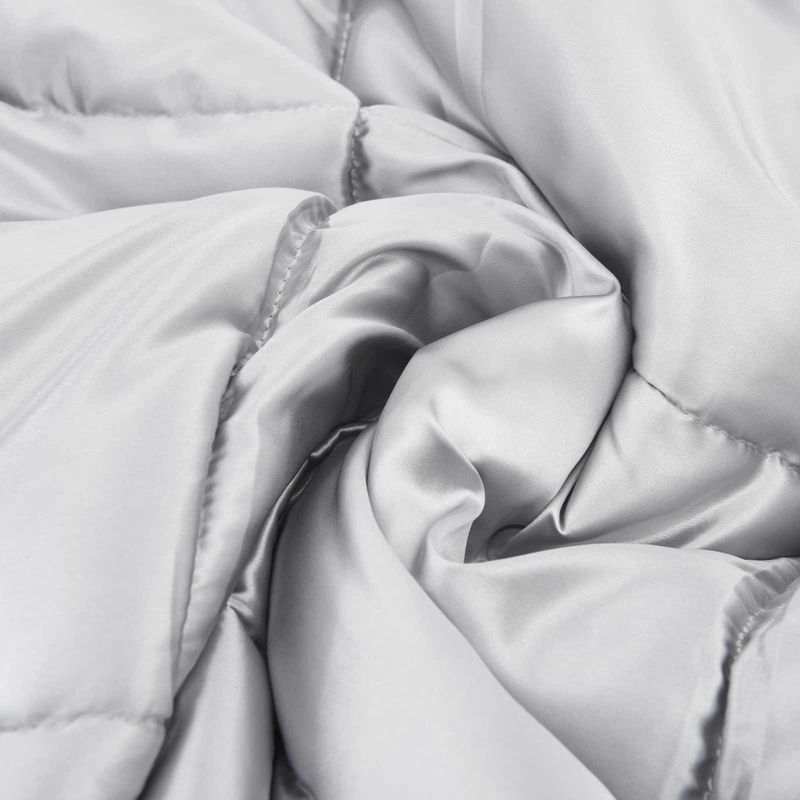 Casa si Gradina - Textile si covoare - Perne si pilote - Pilote - Duvet de iarna Argintiu 220 x 200 cm Satin si Microfibra - Infinity.ro