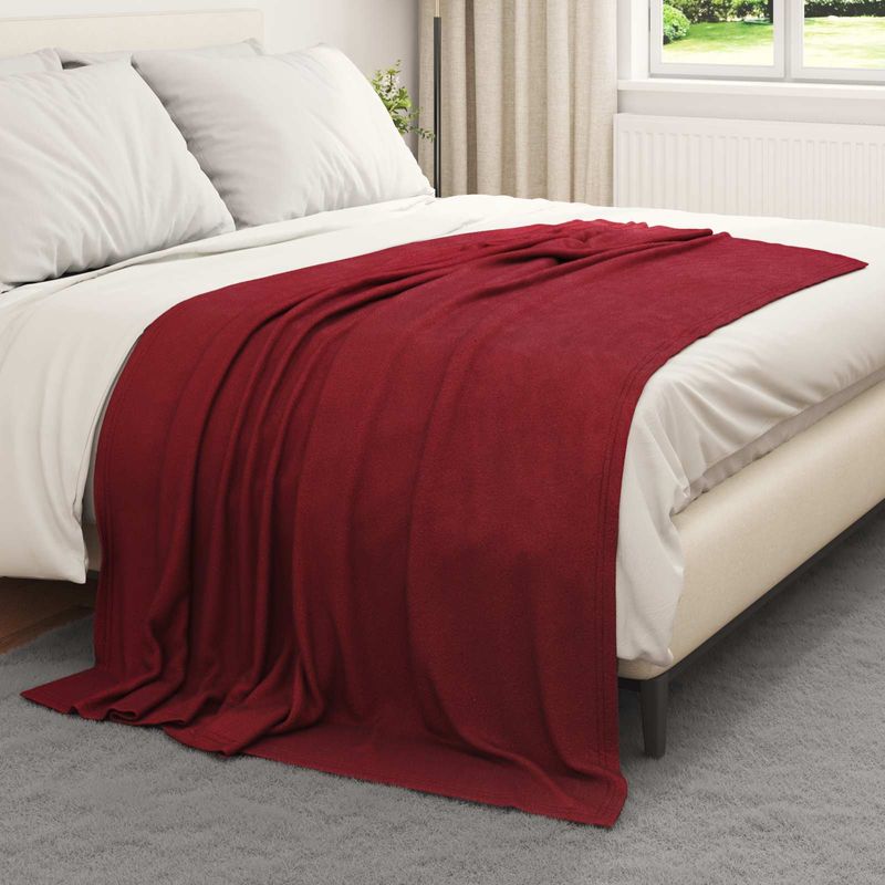 Casa si Gradina - Textile si covoare - Pături și cuverturi - Pături - Patura Rosu Bordeaux 200 x 150 cm Molton - Infinity.ro