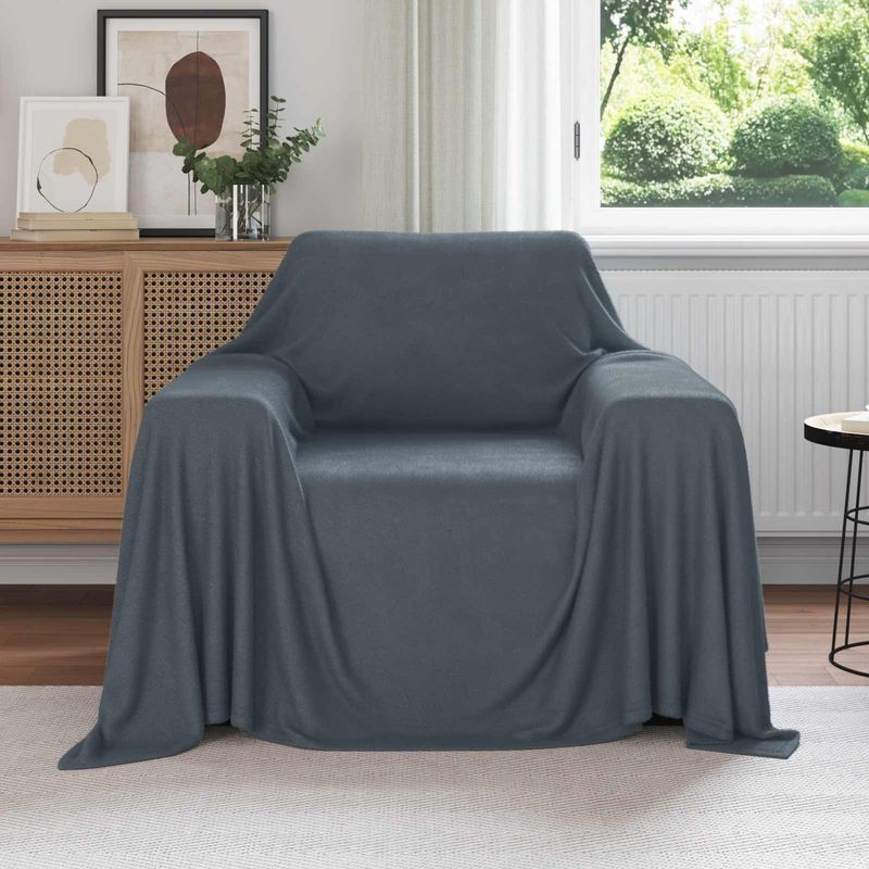 Casa si Gradina - Textile si covoare - Pături și cuverturi - Pături - Patura Gri inchis 210 x 140 cm Molton - Infinity.ro