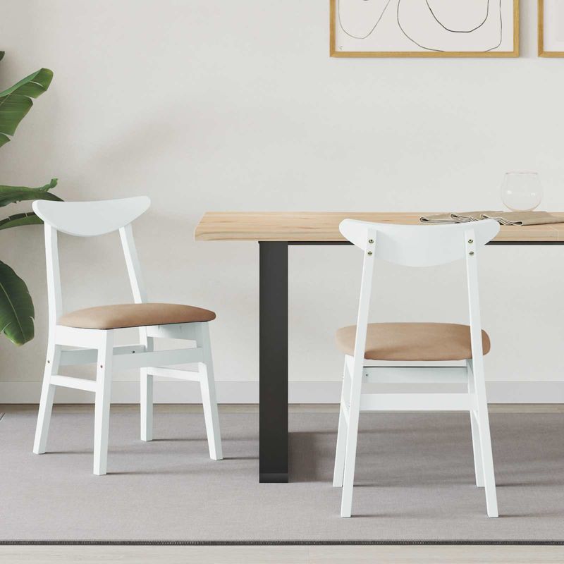 Casa si Gradina - Mobilier - Scaune si fotolii - Scaune - Scaune de dining 2 pcs Alb 42 x 47.5 x 81 cm - Infinity.ro