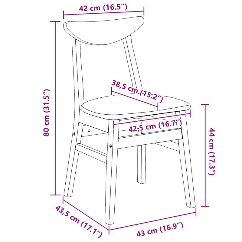 Casa si Gradina - Mobilier - Scaune si fotolii - Scaune - Scaune de dining 2 pcs Alb 42 x 47.5 x 81 cm - Infinity.ro