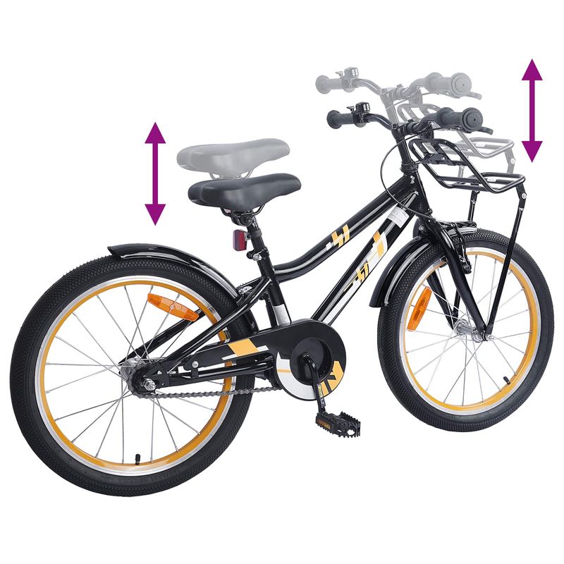 Sport si Outdoor - Ciclism - Biciclete pentru adulti - De oras - Bicicleta pentru Copii 20 Inci pentru 6-11 ani Portocaliu Negru - Infinity.ro