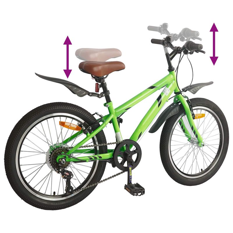 Sport si Outdoor - Ciclism - Biciclete pentru copii - Bicicleta pentru Copii 20 Inci 6-Speed pentru 6-11 ani Verde - Infinity.ro