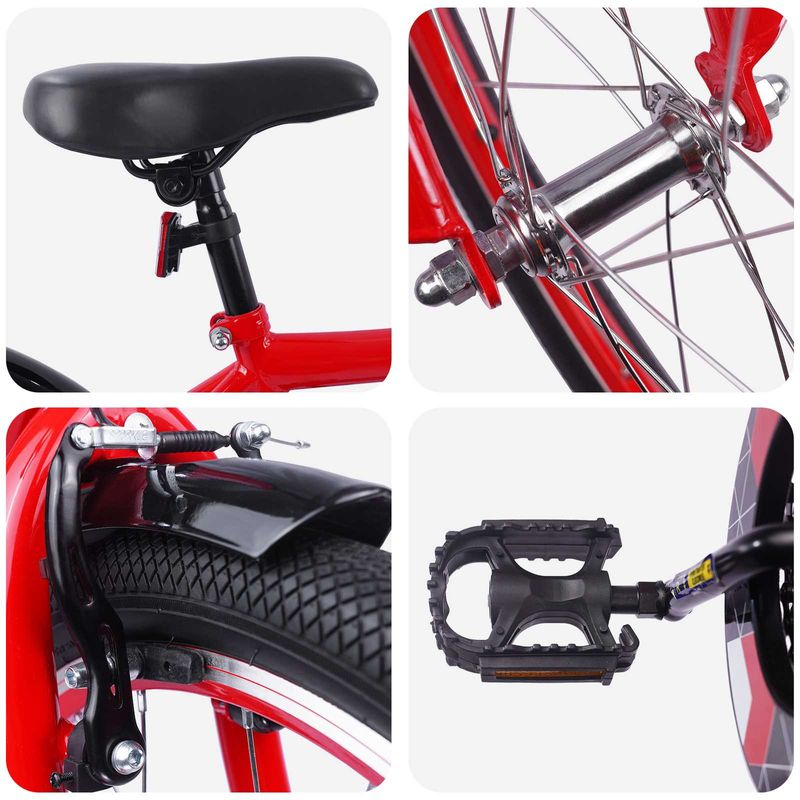 Sport si Outdoor - Ciclism - Biciclete pentru copii - Bicicleta pentru Copii 20 Inci pentru 6-11 ani Rosu - Infinity.ro
