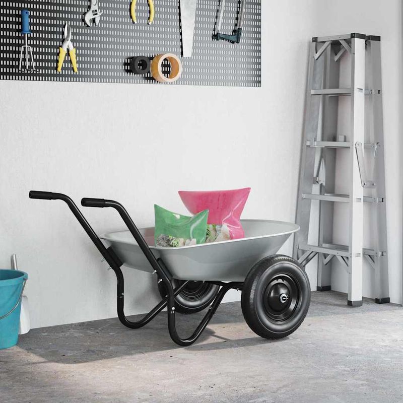 Casa si Gradina - Constructii - Utilaje constructii - Betoniere si roabe - Inlocuire tava pentru roaba Argintiu 90 x 63 x 28 cm Otel - Infinity.ro