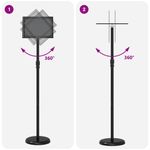 Casa si Gradina - Decoratiuni - Pereti despartitori si paravane - Panouri pentru Targuri Negru 25 x 25 x 125 cm Aluminiu - Infinity.ro