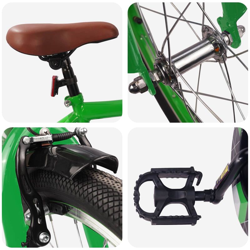 Sport si Outdoor - Ciclism - Biciclete pentru adulti - De oras - Bicicleta pentru Copii 20 Inci pentru 6-11 ani Verde - Infinity.ro