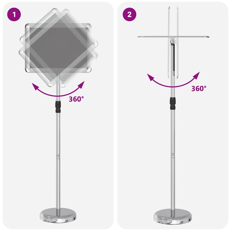Casa si Gradina - Decoratiuni - Pereti despartitori si paravane - Panouri pentru Targuri Argintiu 25 x 25 x 125 cm Aluminiu - Infinity.ro