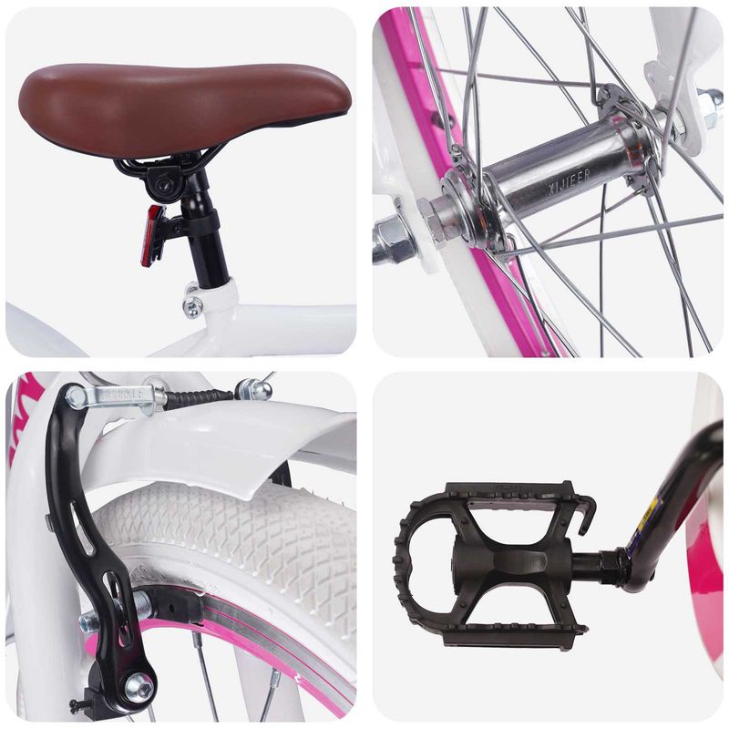 Sport si Outdoor - Ciclism - Biciclete pentru adulti - De oras - Bicicleta pentru Copii 20 Inci pentru 6-11 ani Alb - Infinity.ro