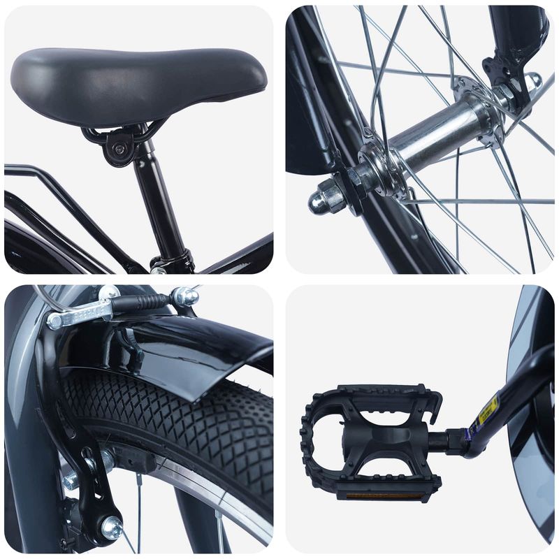 Sport si Outdoor - Ciclism - Biciclete pentru copii - Bicicleta pentru Copii 20 Inci pentru 6-11 ani Negru - Infinity.ro