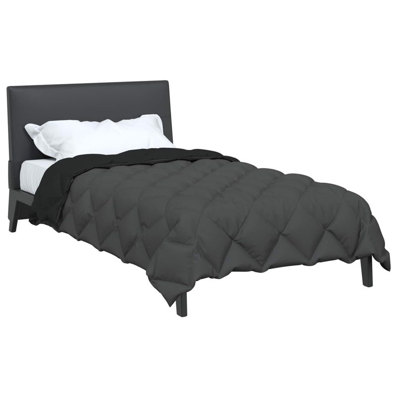 Casa si Gradina - Textile si covoare - Perne si pilote - Pilote - Duvet de iarna Negru si antracit 200 x 140 cm Microfibra - Infinity.ro