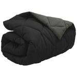 Casa si Gradina - Textile si covoare - Perne si pilote - Pilote - Duvet de iarna Negru si antracit 200 x 140 cm Microfibra - Infinity.ro