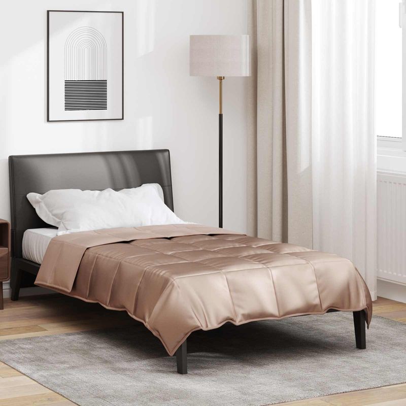 Casa si Gradina - Textile si covoare - Perne si pilote - Pilote - Pilota de vara Auriu 200 x 155 cm Satin si Microfibra - Infinity.ro