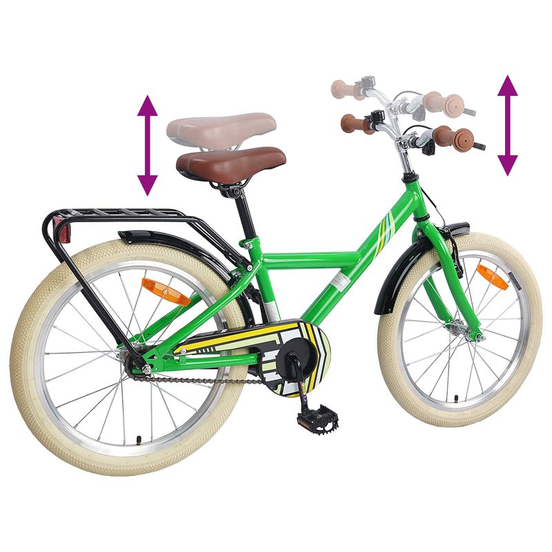 Sport si Outdoor - Ciclism - Biciclete pentru adulti - De oras - Bicicleta pentru Copii 20 Inci pentru 6-11 ani Verde - Infinity.ro