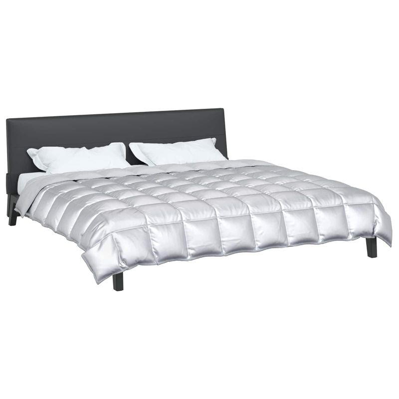 Casa si Gradina - Textile si covoare - Perne si pilote - Pilote - Duvet de iarna Argintiu 200 x 200 cm Satin si Microfibra - Infinity.ro