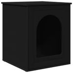 Petshop - Accesorii petshop - Jucarii animale - Ansambluri de joaca - Casa pentru pisici Negru 53 x 52 x 62 cm Lemn compozit - Infinity.ro