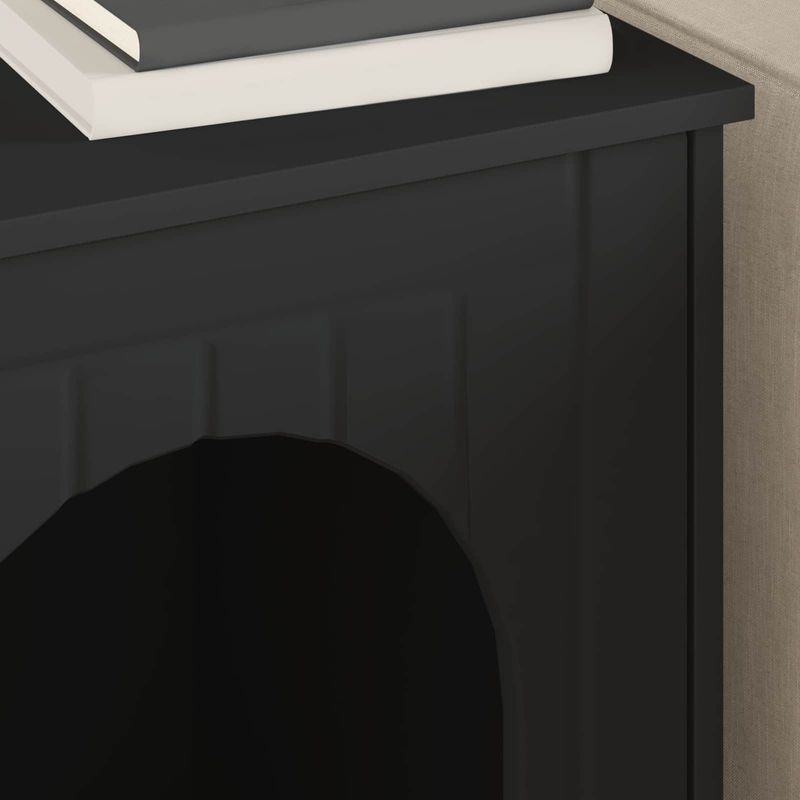 Petshop - Accesorii petshop - Jucarii animale - Ansambluri de joaca - Casa pentru pisici Negru 53 x 52 x 62 cm Lemn compozit - Infinity.ro