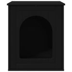 Petshop - Accesorii petshop - Jucarii animale - Ansambluri de joaca - Casa pentru pisici Negru 53 x 52 x 62 cm Lemn compozit - Infinity.ro
