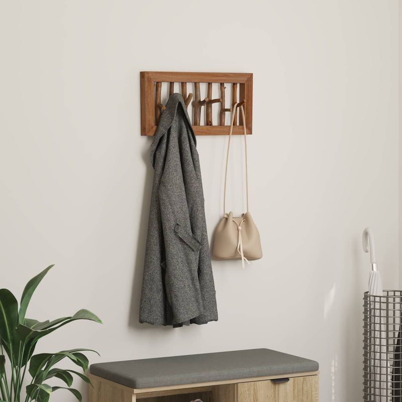 Casa si Gradina - Mobilier - Organizare si depozitare - Umerase si valeti - Umeras Maro 50 x 11 x 25 cm Lemn masiv de mahon - Infinity.ro