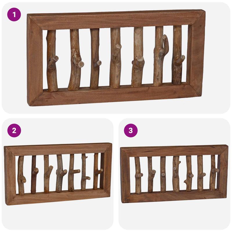 Casa si Gradina - Mobilier - Organizare si depozitare - Umerase si valeti - Umeras Maro 50 x 11 x 25 cm Lemn masiv de mahon - Infinity.ro