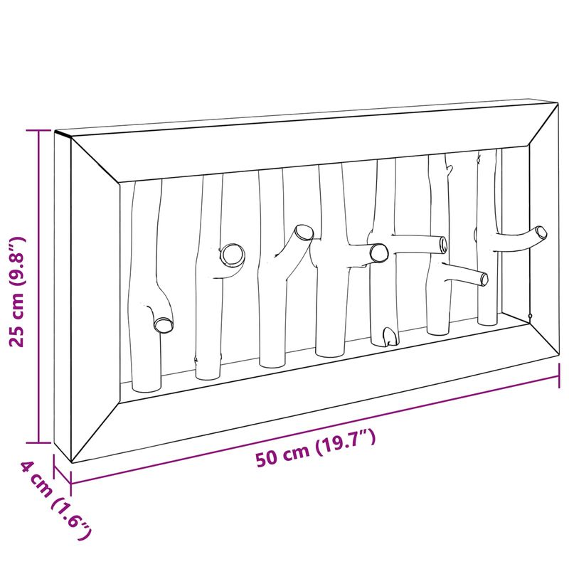 Casa si Gradina - Mobilier - Organizare si depozitare - Umerase si valeti - Umeras Maro 50 x 11 x 25 cm Lemn masiv de mahon - Infinity.ro