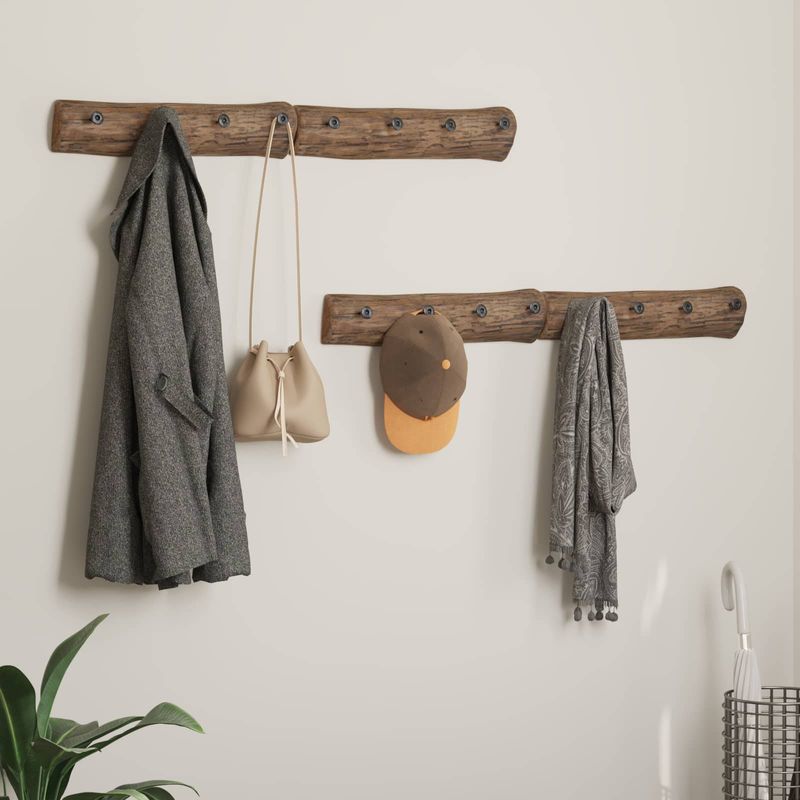 Casa si Gradina - Mobilier - Organizare si depozitare - Umerase si valeti - Umeras Maro 50 x 8 x 12 cm Lemn recuperat masiv - Infinity.ro