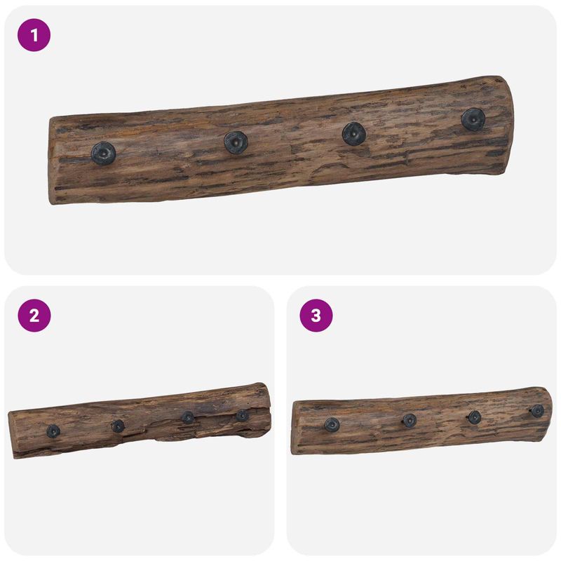 Casa si Gradina - Mobilier - Organizare si depozitare - Umerase si valeti - Umeras Maro 50 x 8 x 12 cm Lemn recuperat masiv - Infinity.ro