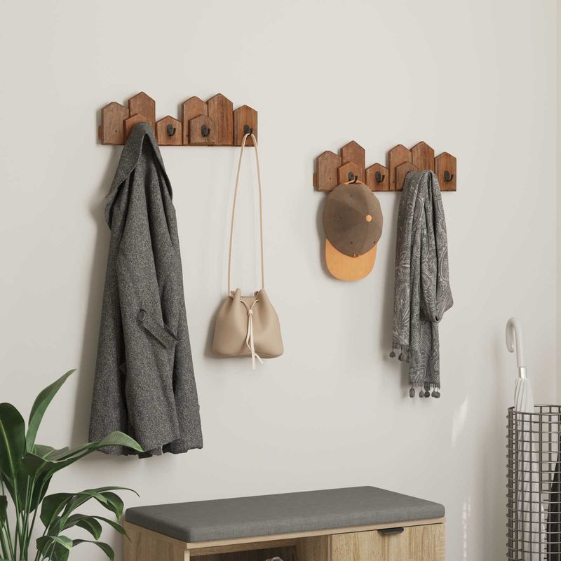 Casa si Gradina - Mobilier - Organizare si depozitare - Umerase si valeti - Umeras Maro 48 x 8 x 15 cm Lemn masiv de mahon - Infinity.ro