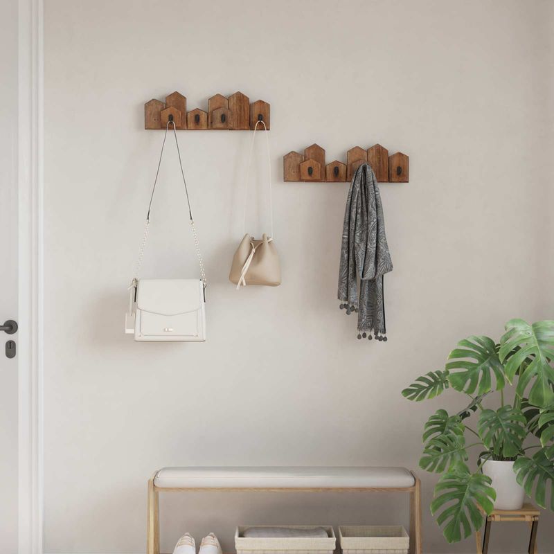 Casa si Gradina - Mobilier - Organizare si depozitare - Umerase si valeti - Umeras Maro 48 x 8 x 15 cm Lemn masiv de mahon - Infinity.ro