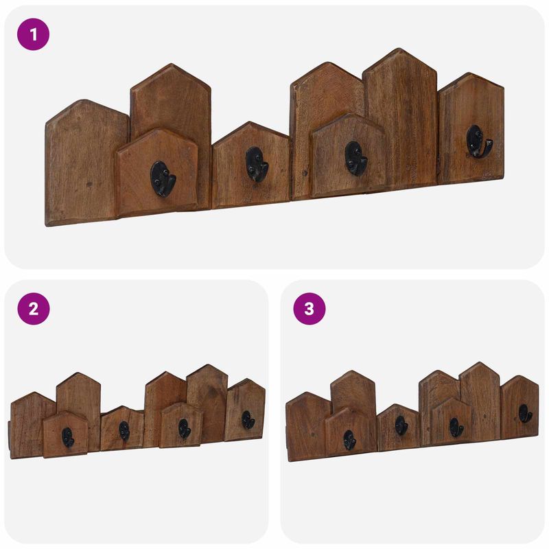 Casa si Gradina - Mobilier - Organizare si depozitare - Umerase si valeti - Umeras Maro 48 x 8 x 15 cm Lemn masiv de mahon - Infinity.ro
