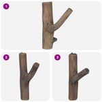 Casa si Gradina - Mobilier - Organizare si depozitare - Umerase si valeti - Carlig Maro 4 x 4 x 14 cm Lemn recuperat masiv - Infinity.ro