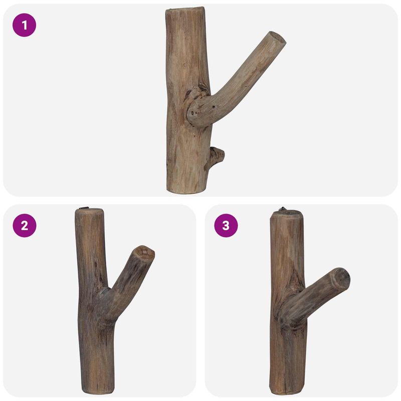 Casa si Gradina - Mobilier - Organizare si depozitare - Umerase si valeti - Carlig Maro 4 x 4 x 14 cm Lemn recuperat masiv - Infinity.ro