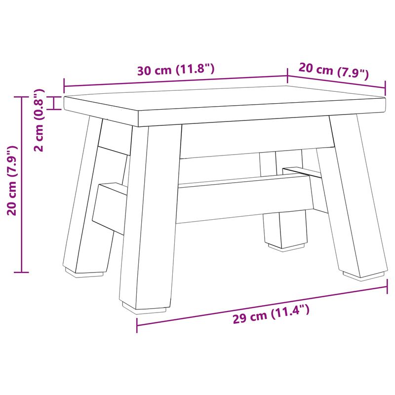 Casa si Gradina - Mobilier - Scaune si fotolii - Tabureti - Taburet natural 30 x 20 x 20 cm Lemn de mahon - Infinity.ro