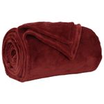 Casa si Gradina - Textile si covoare - Lenjerii de pat - Cearceafuri de pat - Patura Rosu Bordeaux 240 x 270 cm Molton - Infinity.ro