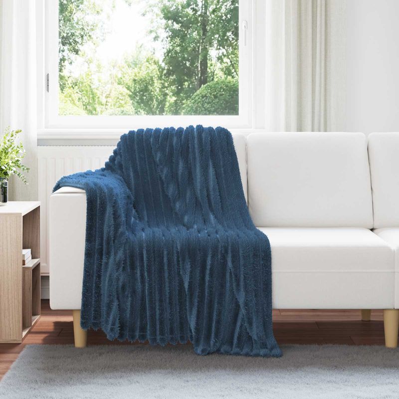 Casa si Gradina - Textile si covoare - Pături și cuverturi - Pături - Patura Albastru marin 150 x 130 cm Molton - Infinity.ro