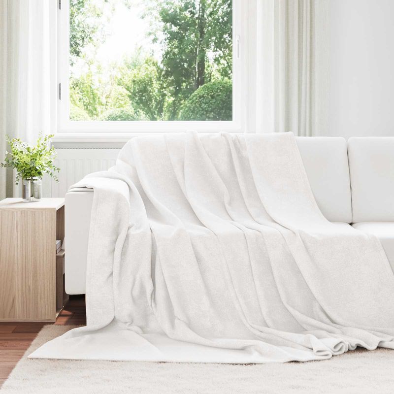 Casa si Gradina - Textile si covoare - Pături și cuverturi - Pături - Patura Alb 220 x 240 cm Molton - Infinity.ro
