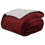 Casa si Gradina - Textile si covoare - Pături și cuverturi - Pături - Patura Rosu Bordeaux 150 x 200 cm Molton - Infinity.ro